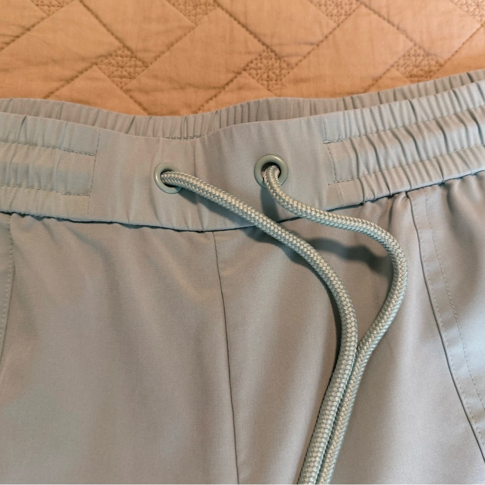 Lou & Grey Women's Sea Foam Green Athletic Shorts - Picture 2 of 5